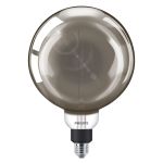 Philips Classic LED Globe E27 200mm Filament Smoke 6.5W 200lm - 818 Blanc Très Chaud | Dimmable - Équivalent 20W