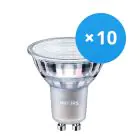 Lot 10x Philips MASTER Value LED Spot GU10 PAR16 3.7W 270lm 60D - 927 Blanc Très Chaud | Meilleur rendu des couleurs - Équivalent 35W